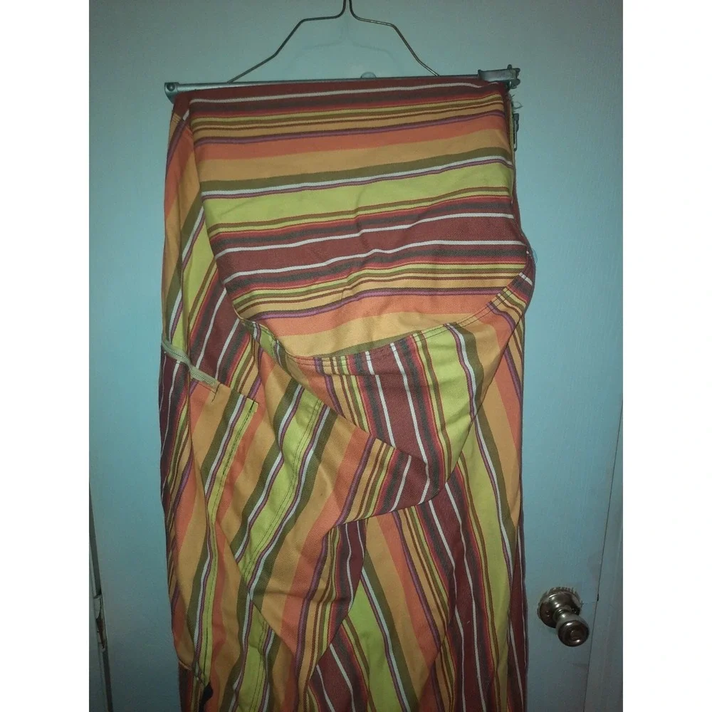 Vintage Striped Canvas Clothes Hanging Garment Bag Robin Samson Zipper